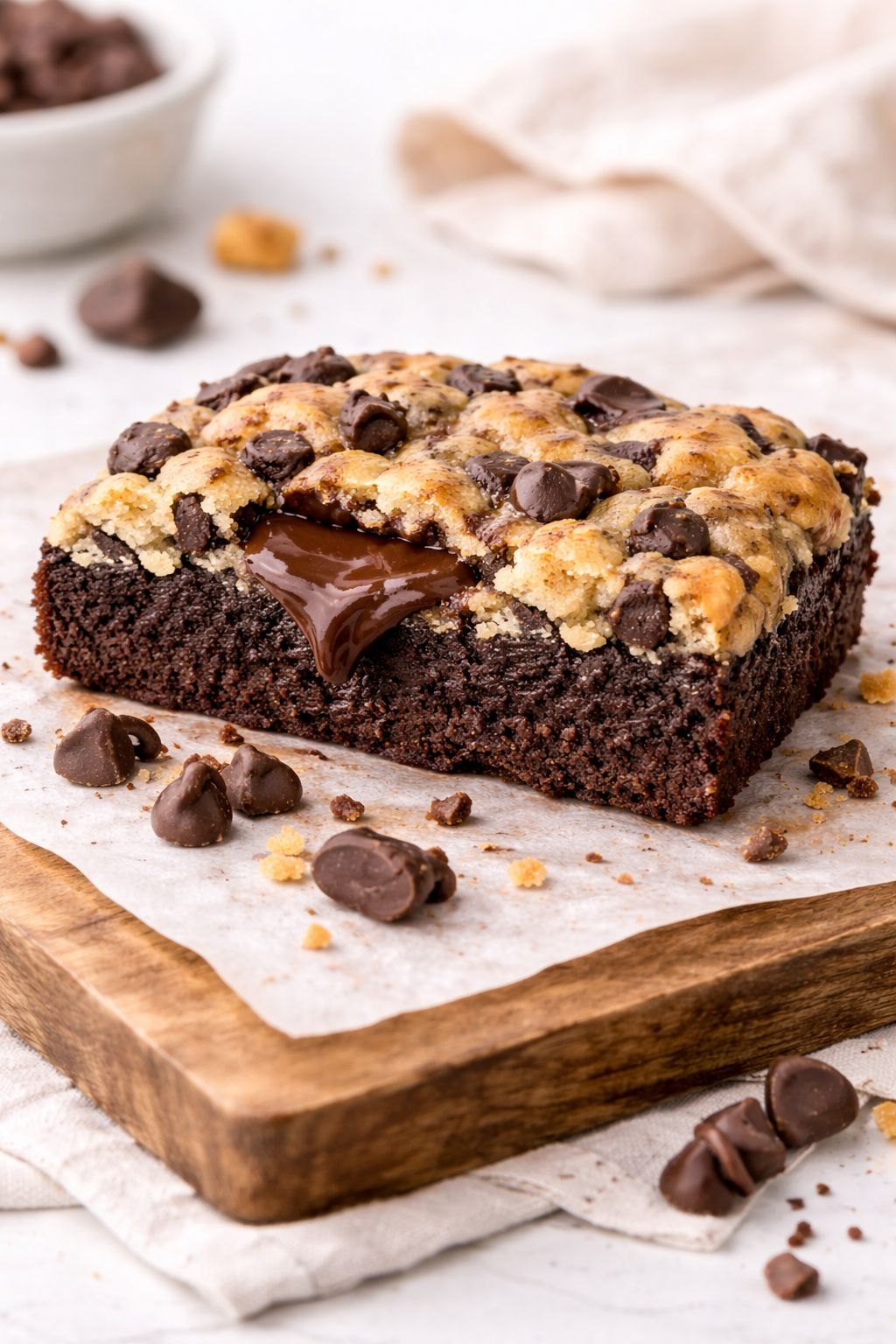 Brookies artesanales de Las cookies de Mía en Ferrol, fusión de brownie y cookie