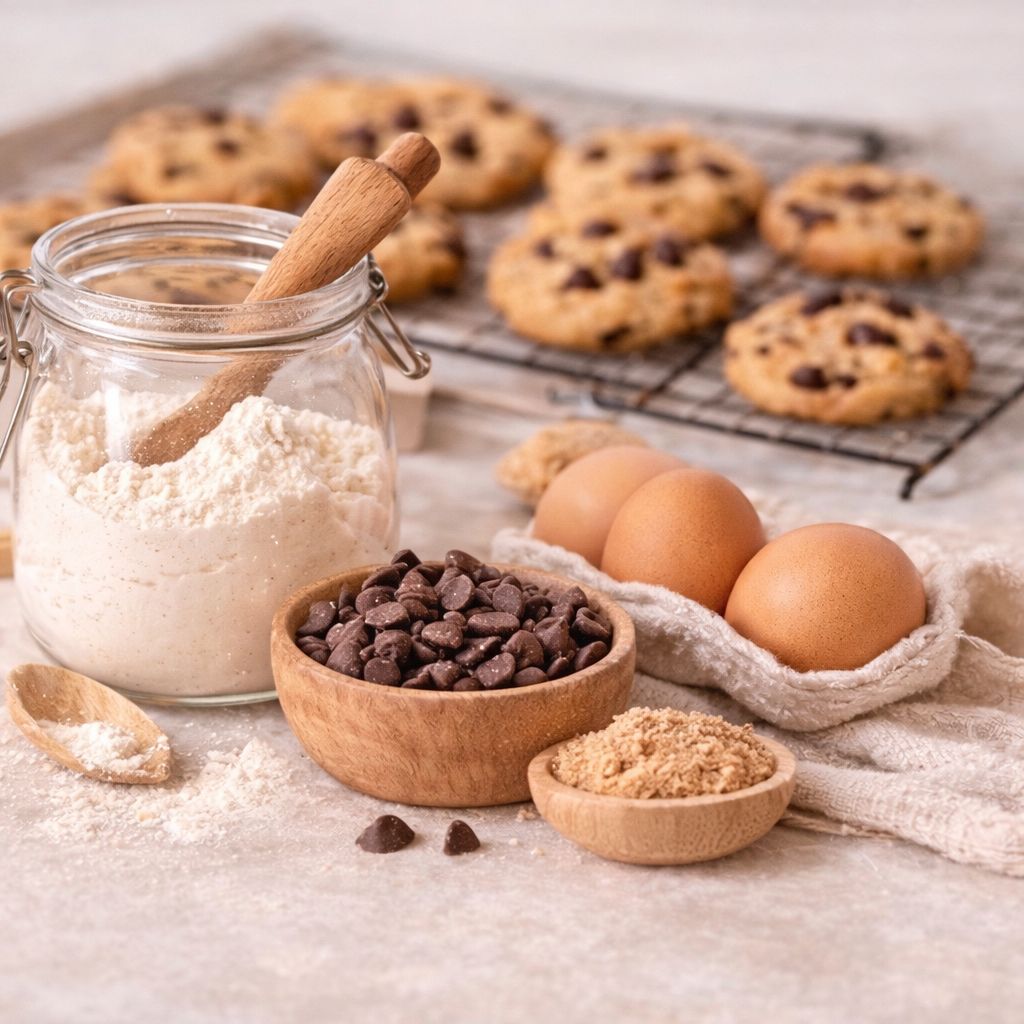 Ingredientes y preparación artesanal de Las cookies de Mía en Ferrol